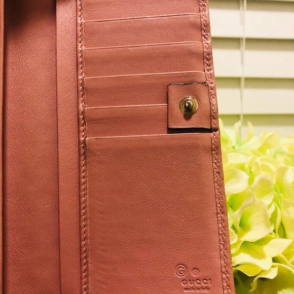 Gucci Soft Pink Microguccissima Continental Leather Long Wallet - Picture 4 of 5